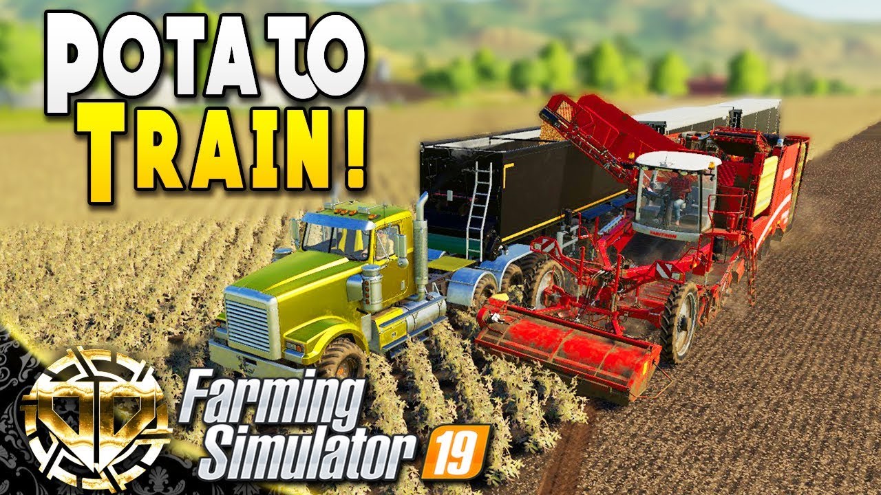 HAULING A POTATO TRAIN WHILE TALKING ABOUT THE FUTURE - Farming Simulator 19 Gameplay - EP 31
