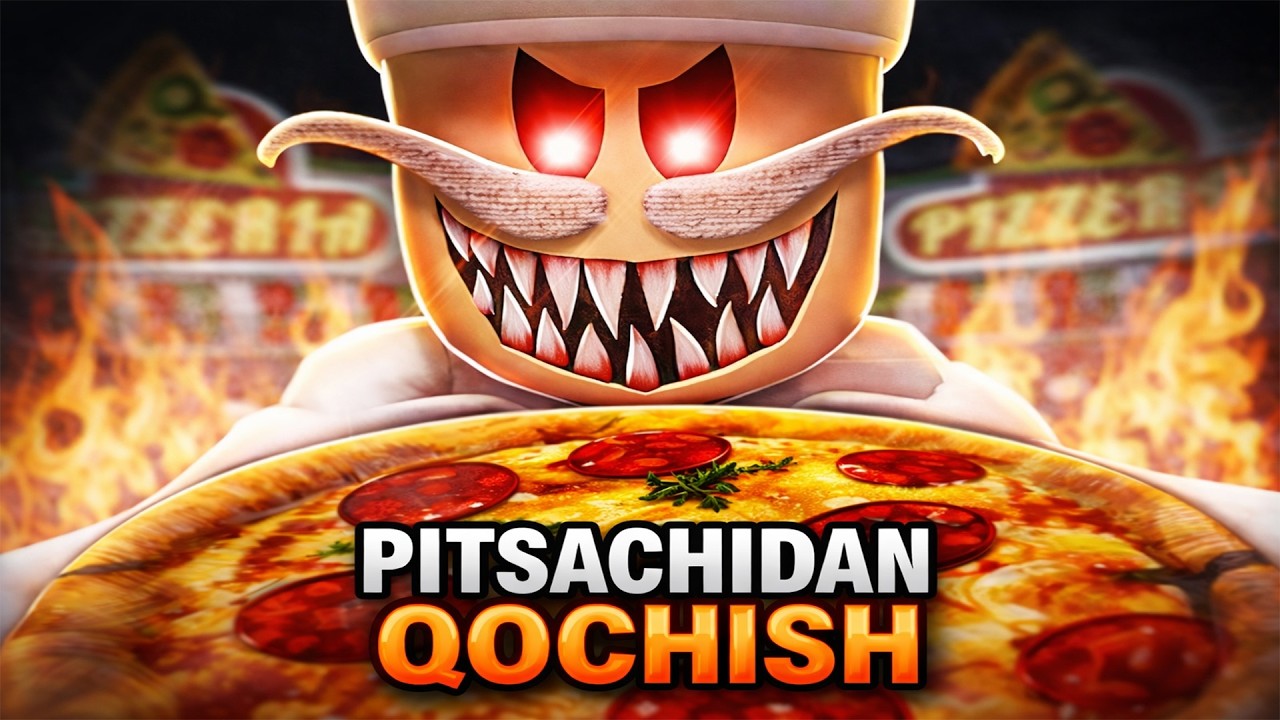 🇺🇿 ROBLOXDA YOVUZ PIZZACHIDAN QOCHDIM! 🍕😱