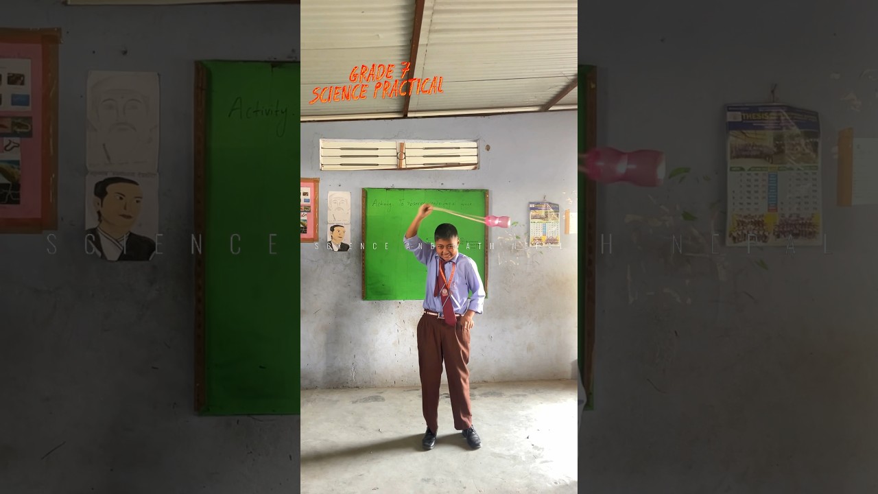Centrifugal force, Grade 7 science practical work #learnwithfun #learningbydoing #science #physics