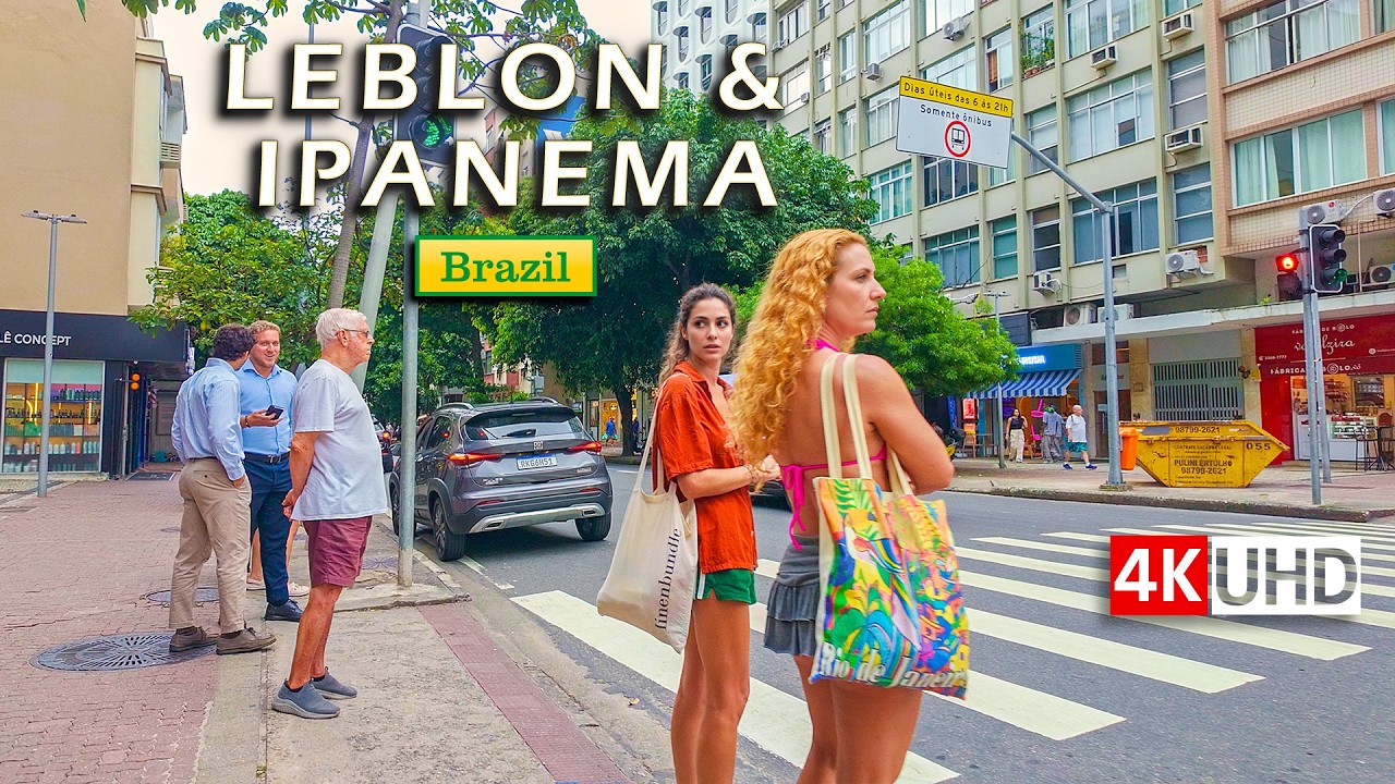 🇧🇷 This Walk Connects Leblon to Ipanema &mdash; Rio de Janeiro Brazil &mdash; Walking Tour 【 4K UHD 】