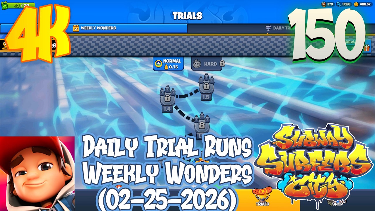 Subway Surfers City - Gameplay 150 - Daily Trials, Weekly Wonders (02-25-2026)