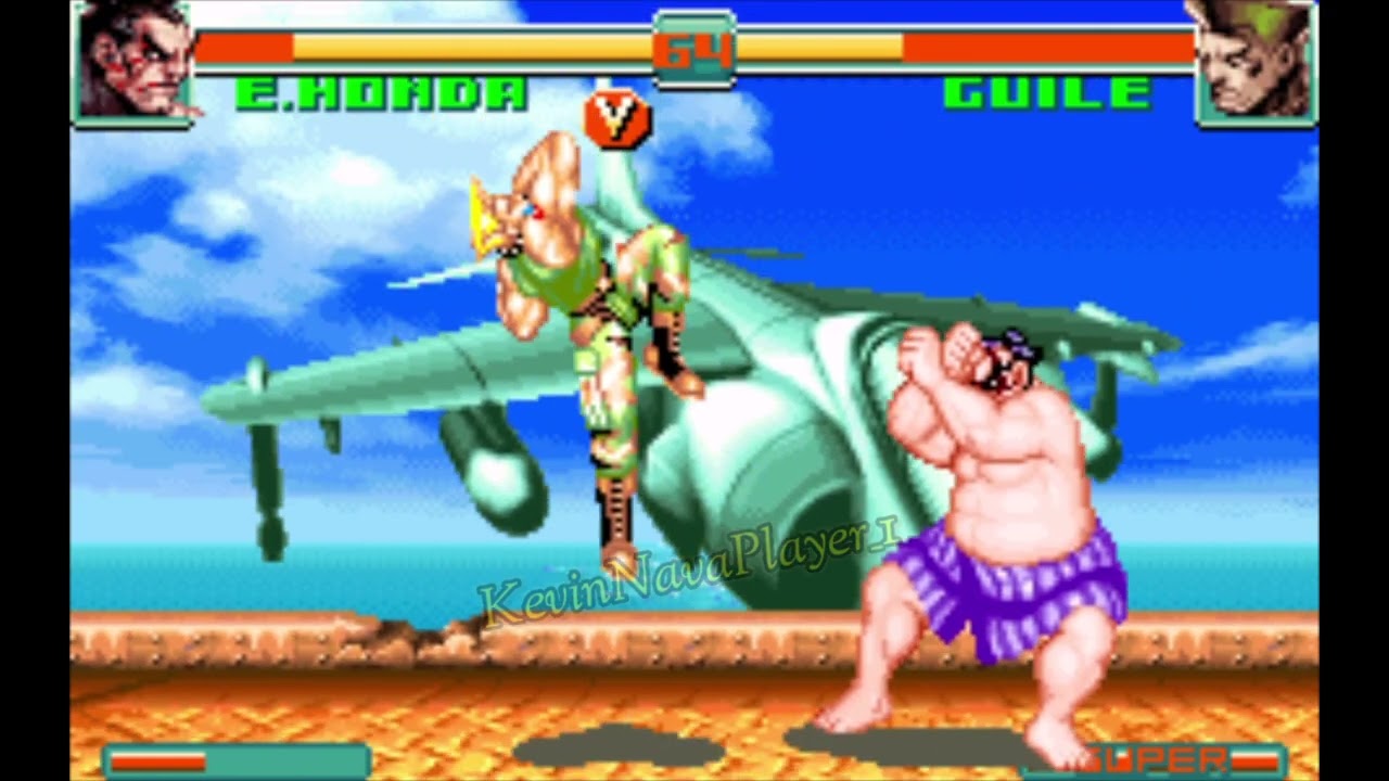 (SuperStreetFighter2TurboRevival) GBA Modo Arcade Historia de E.Honda nivel experto del CPU 