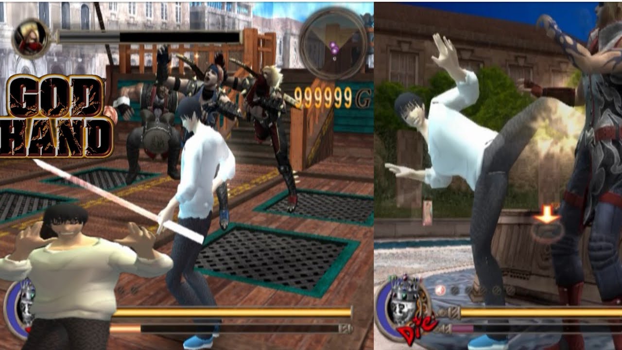 GOD HAND MOD TOJI HARD MODE DASH LOVE + SWITCHER COMBO AGGRESIVE AETHERSX2 GAMEPLAY STAGE 5 CLEAR