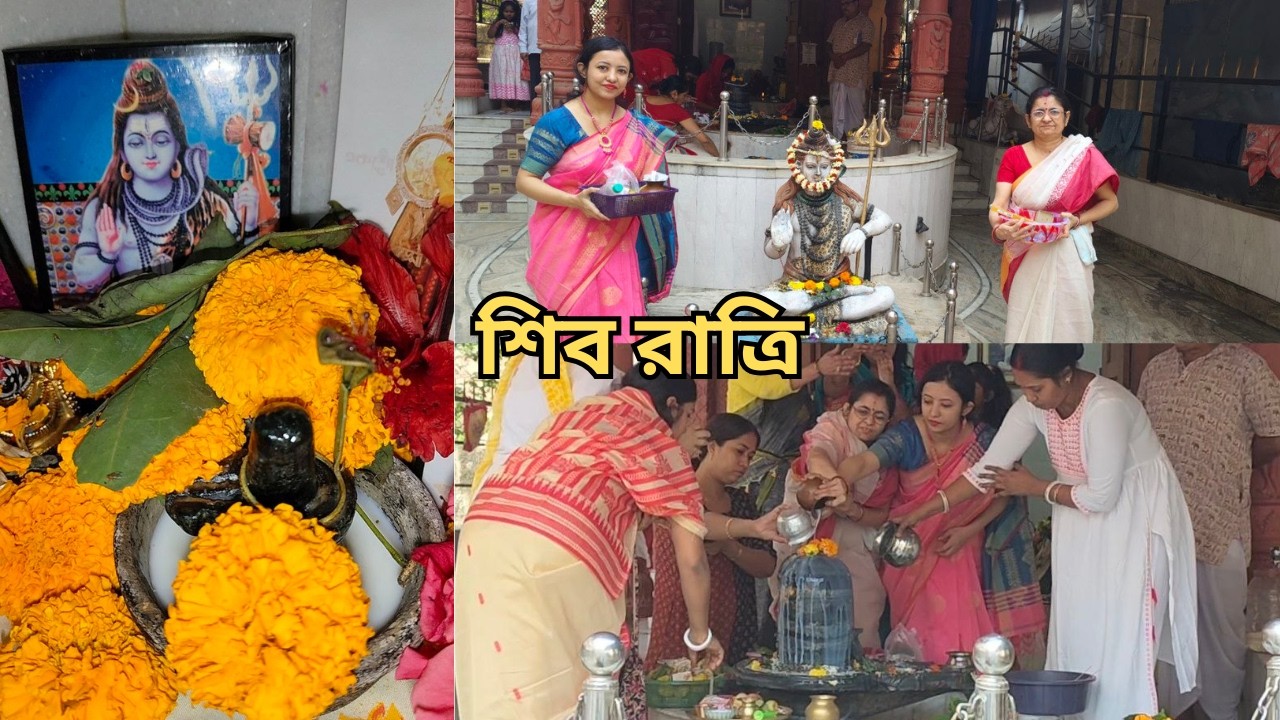 শিব রাত্রির Special দিনে মন্দিরে, ঘড়ে দুই জায়গাতেই পূজো করলাম 🙏🙏❤️❤️