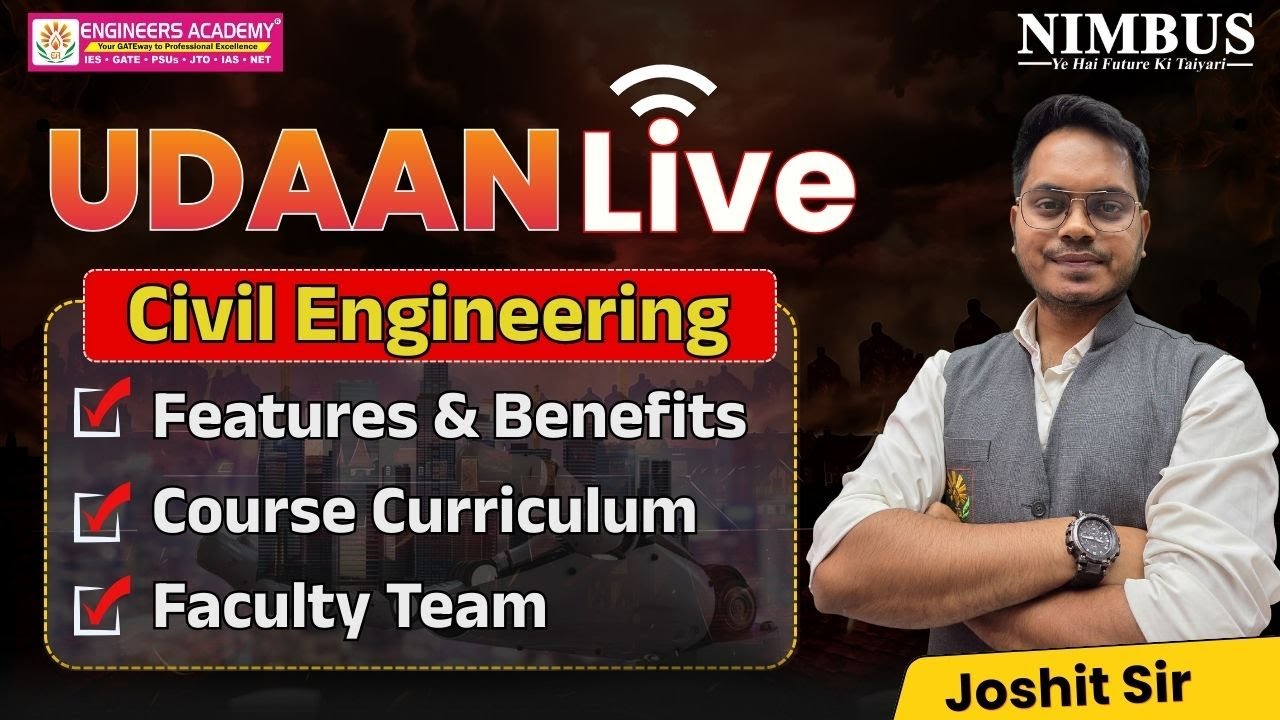 UDAAN Live 🚀 Civil Engineering | Full Course Details, Faculty & Benefits 💯 Complete Course Details