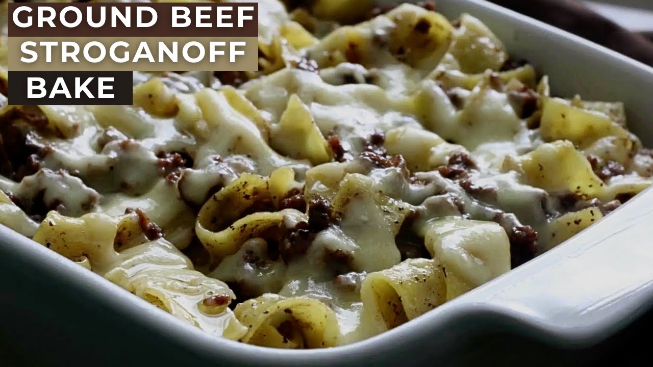 Ground Beef Stroganoff Bake is the delicious Fall dish you've been waiting for! WOW