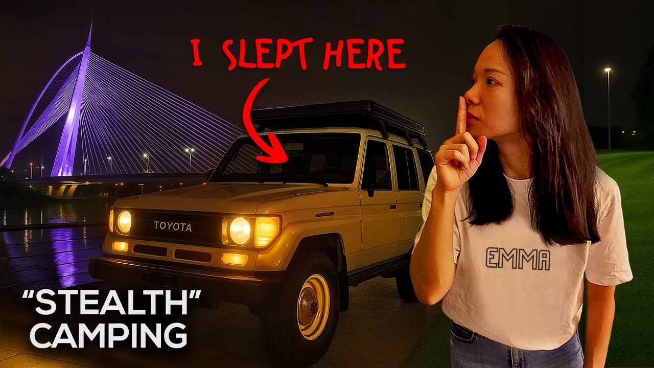 Stealth Car Camping in Putrajaya with my Land Cruiser | ASMR