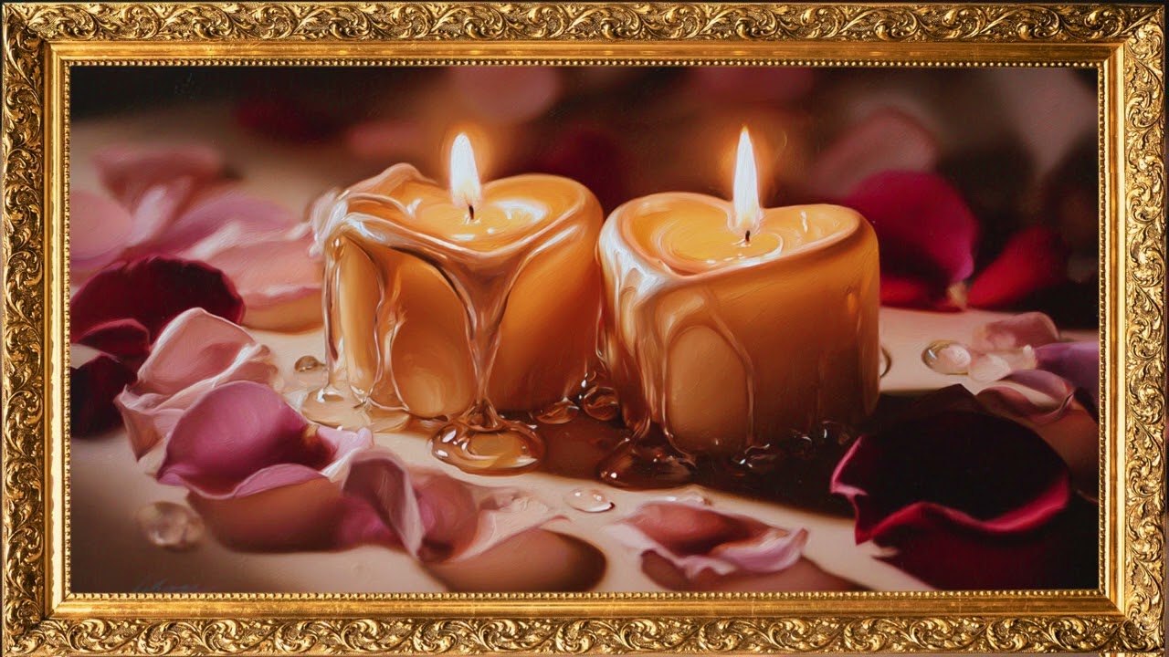 Rose Oil Painting Frame TV Art | Romantic Still Life | 2 Hours | No Music | 4K