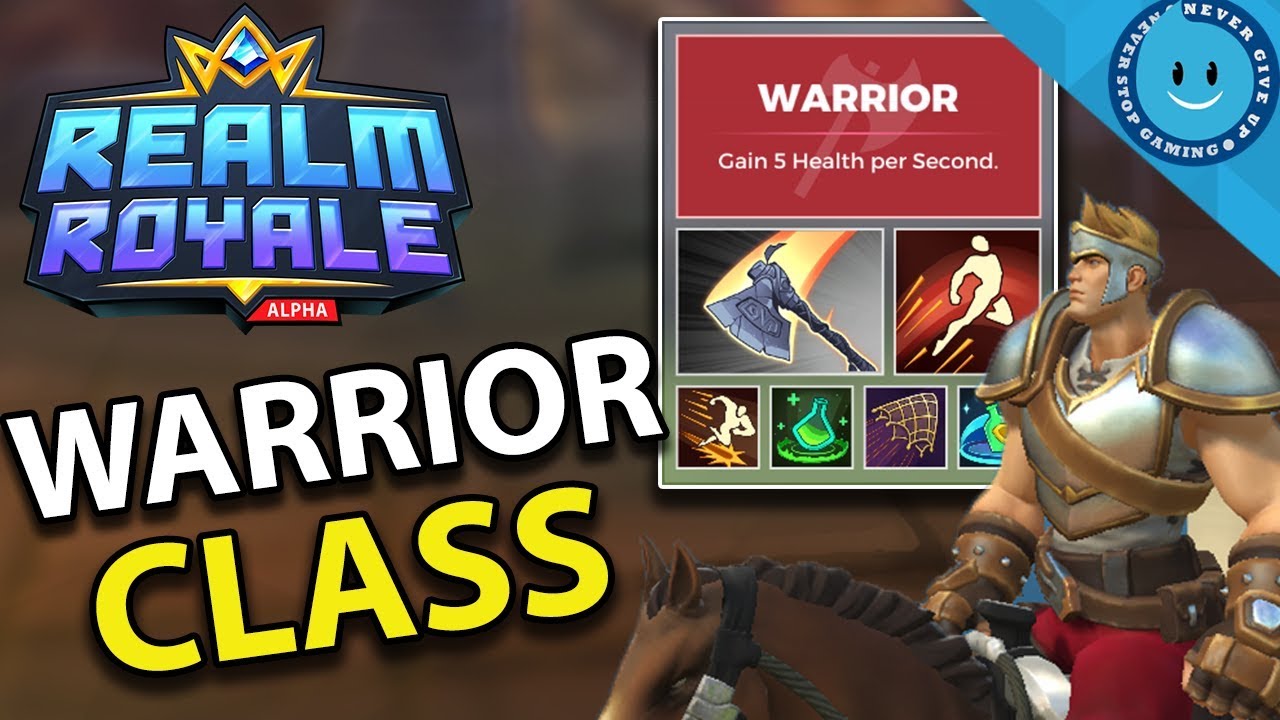 REALM ROYALE: FULL WARRIOR CLASS GAMEPLAY! SOLO EVERYONE!
