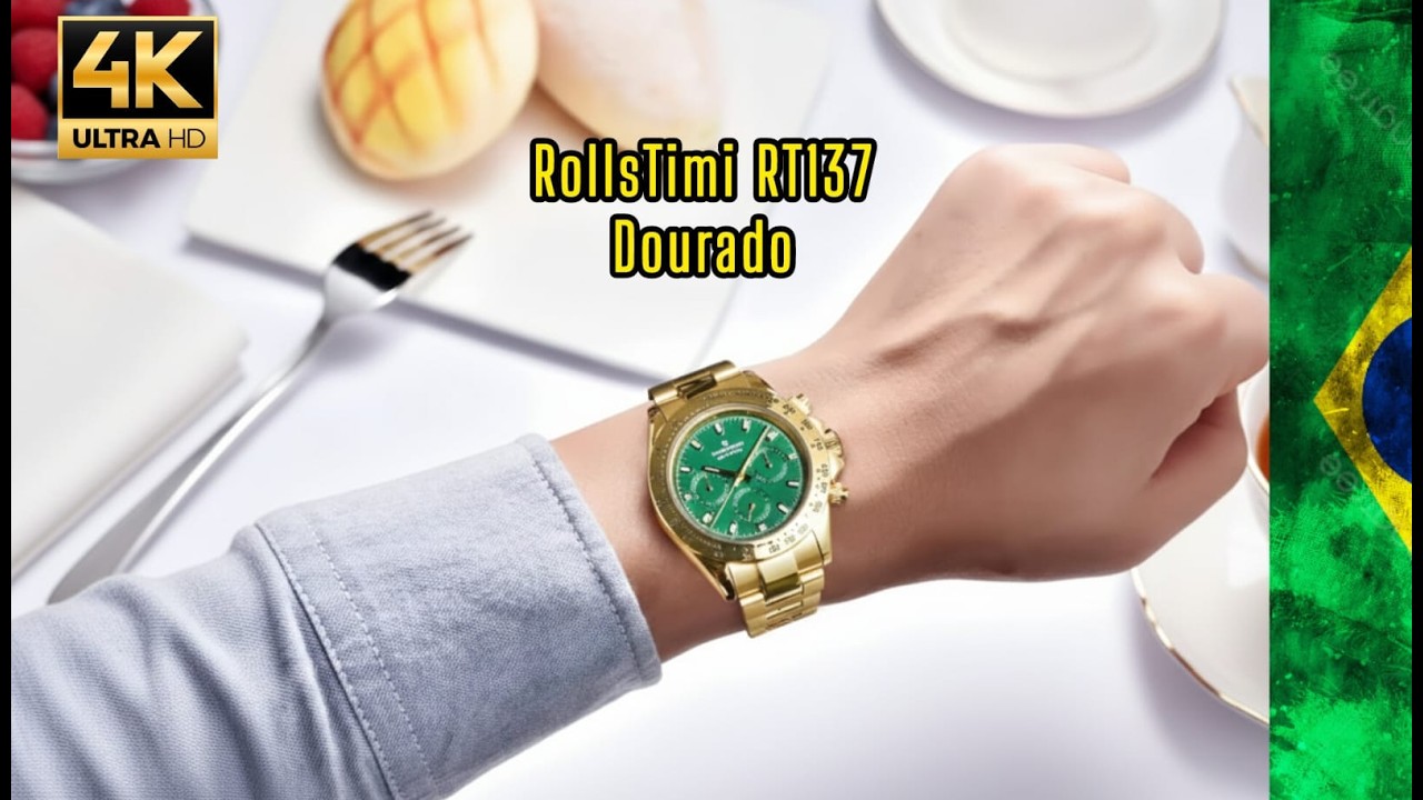 Análise relógio Rolls Timi RT137 Dourado 