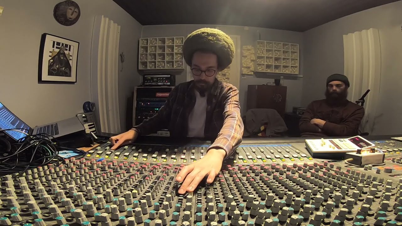 Kibir La Amlak mixing dubs from the Brother Dan Strengthen My Faith EP