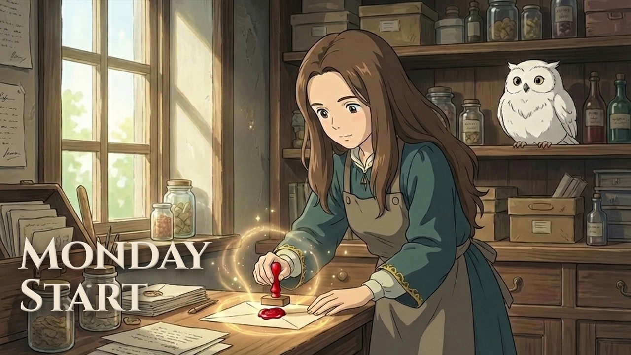 Early Morning at the Owl Post Office 🦉 Sorting Letters & Busy Owls | Ambience [ Ghibli Style ]