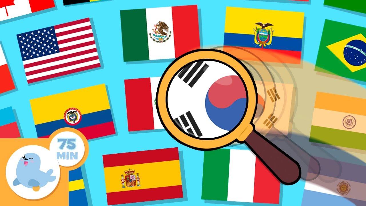 BANDERAS y m&aacute;s geograf&iacute;a para ni&ntilde;os 🚩 &iexcl;Juego educativo! 🌎 Recopilaci&oacute;n