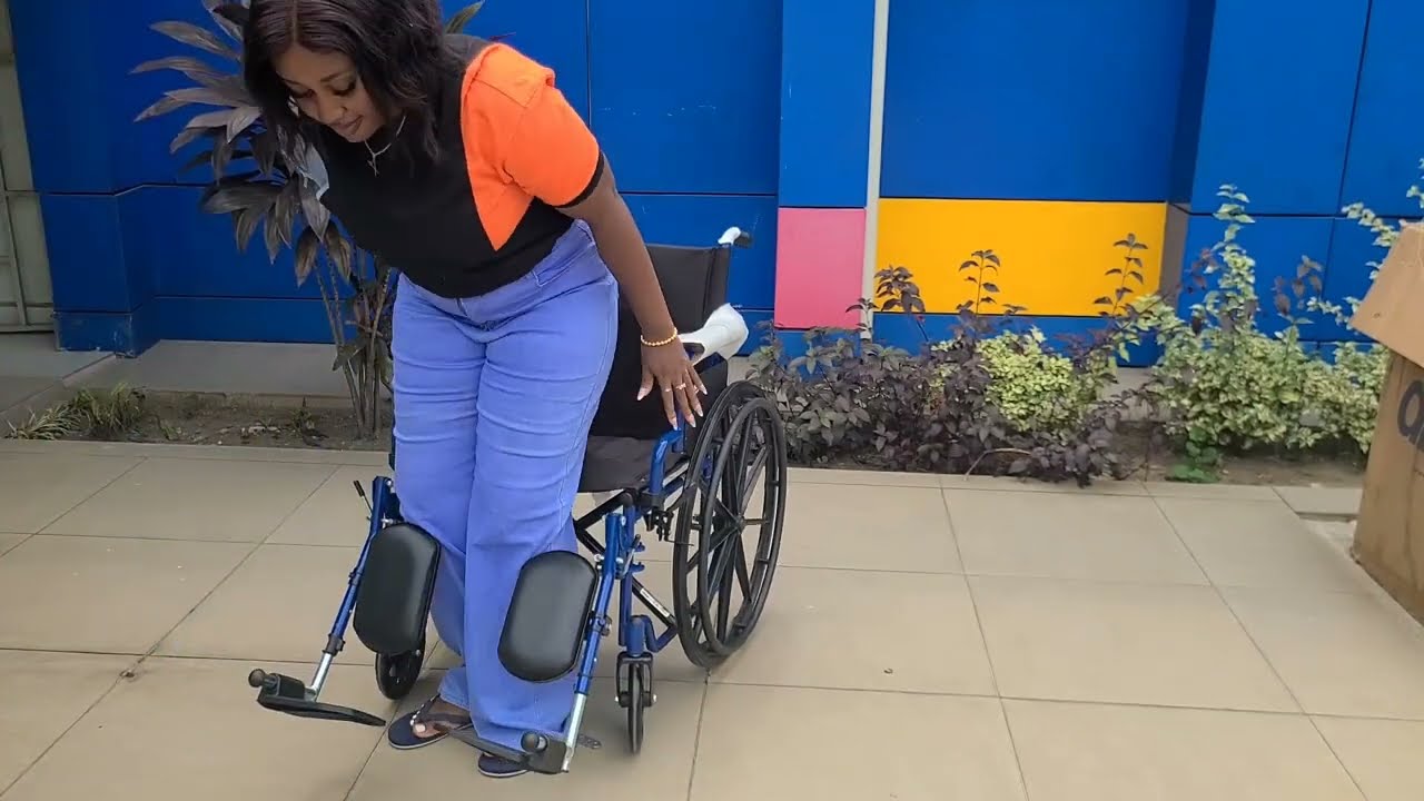 Drive Medical Blue Streak Lightweight Wheelchair - Portable Folding Mobility Aid