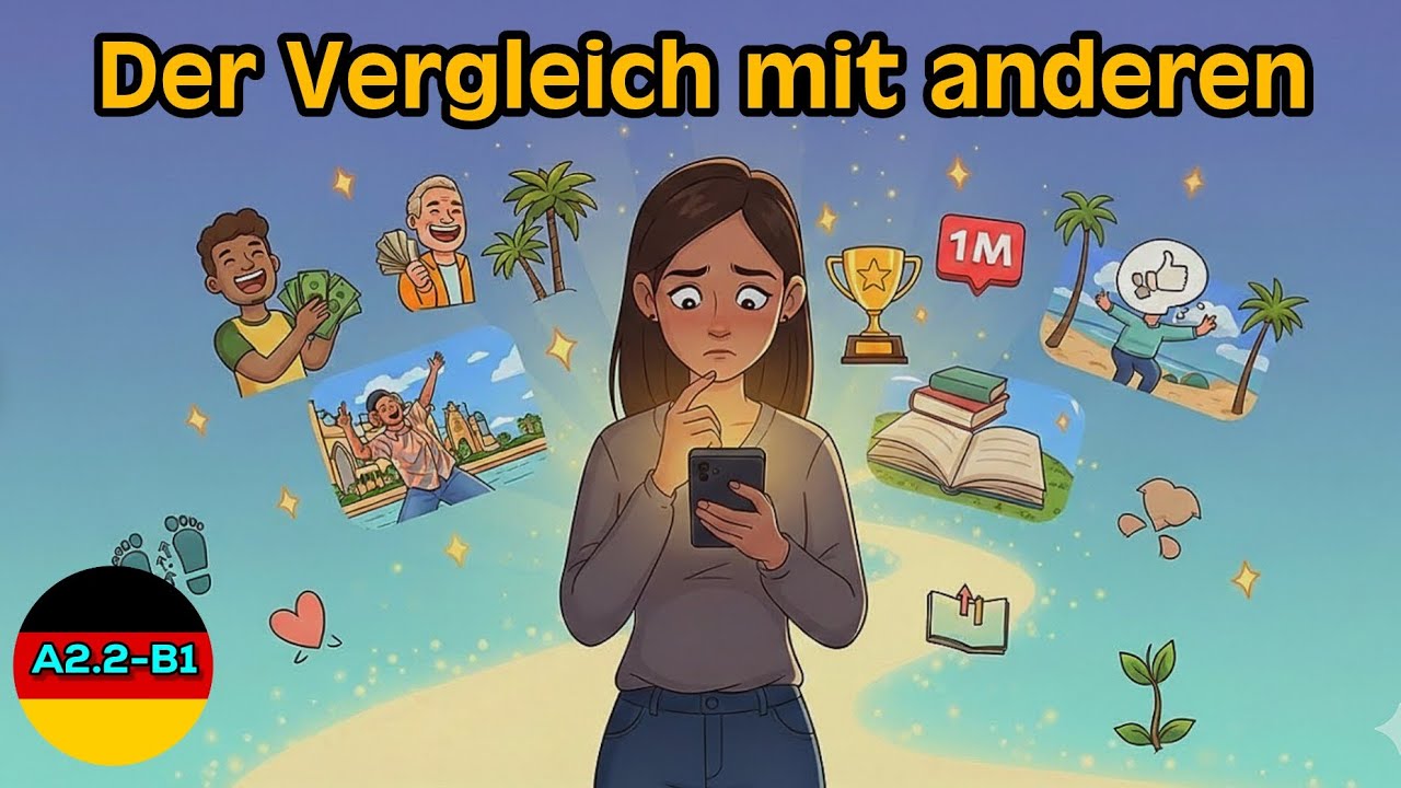 Der Vergleich mit anderen , Learn German with story A2,  #deutschlernen #learngerman 