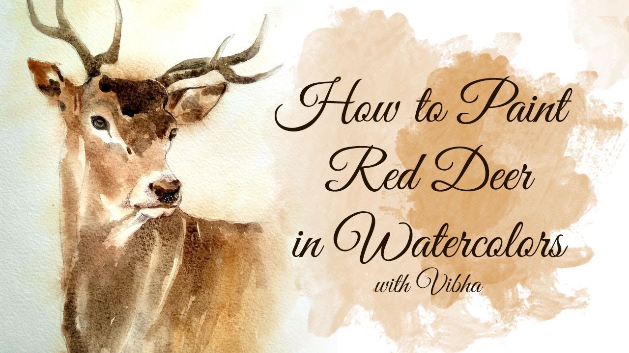 WATERCOLOR STAG/DEER PAINTING TUTORIAL....STEP BY STEP GUIDE