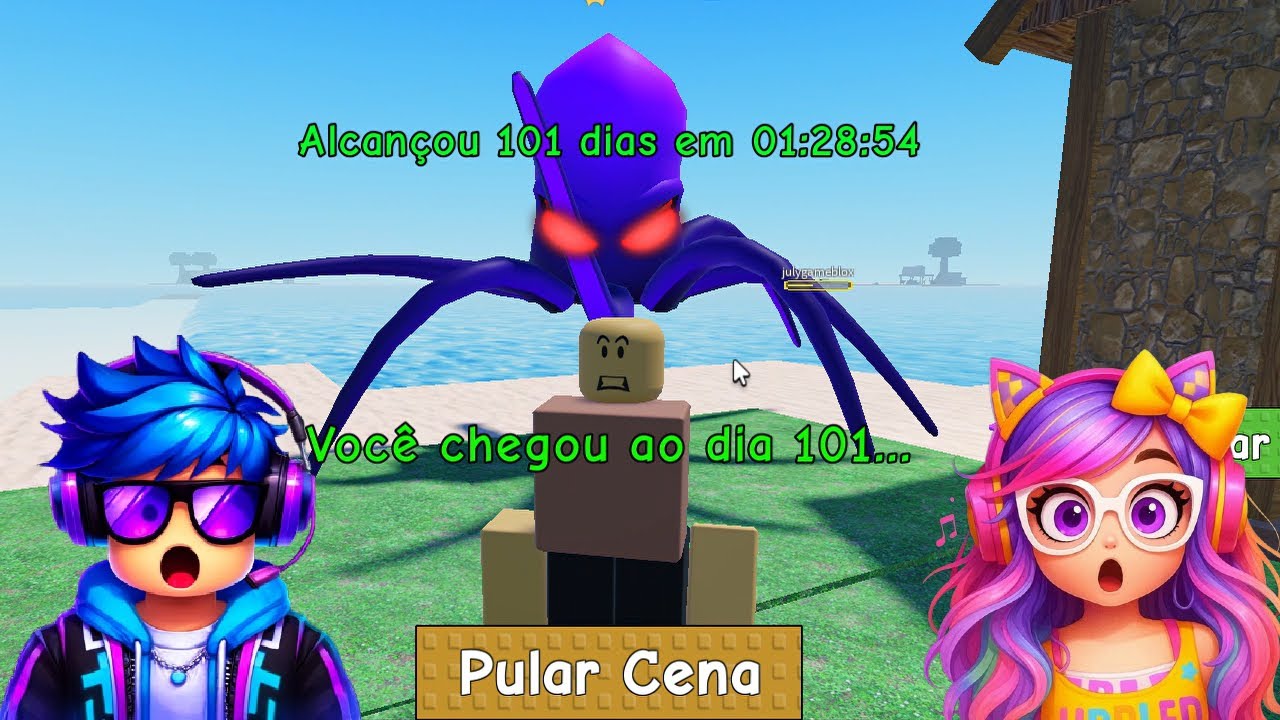 Sobrevivemos a 101 DIAS no Balsa 101 Alfa do ROBLOX