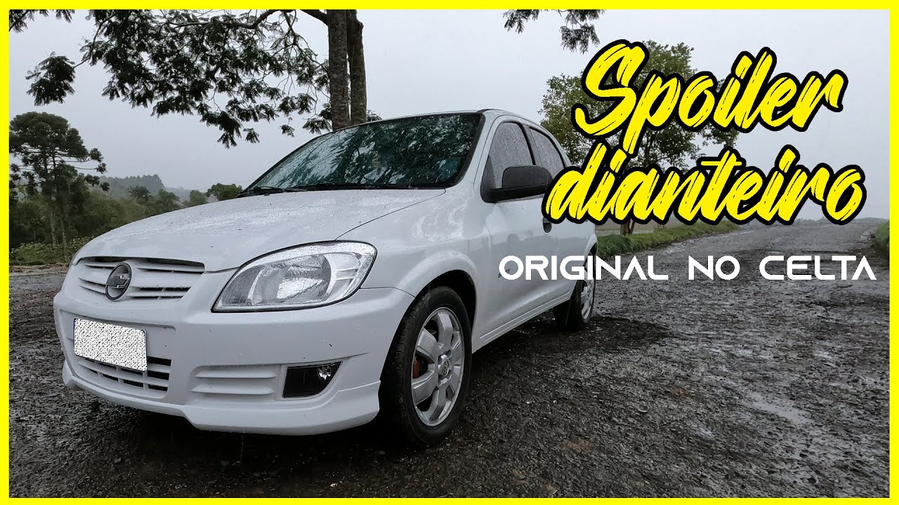 Instalando o spoiler dianteiro original do celta | MUDOU A FRENTE DO CARRO!