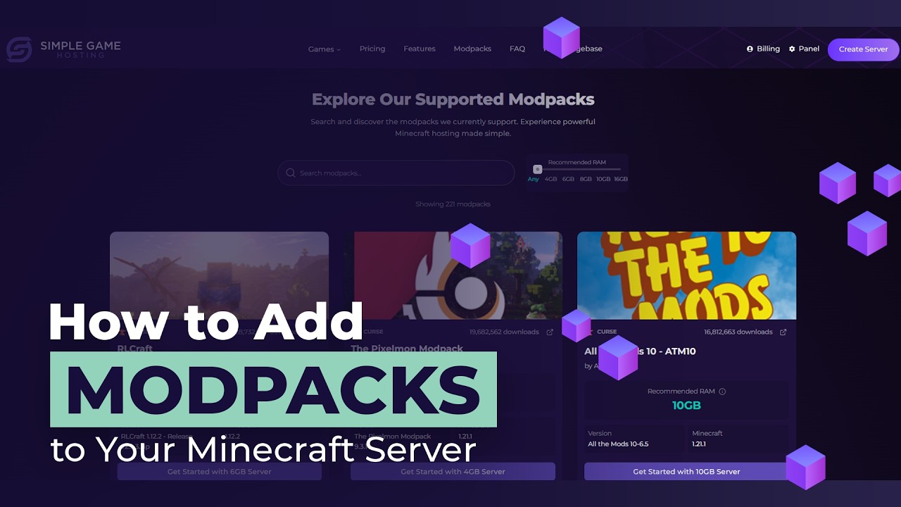 How To Add Modpacks to Your Minecraft Server