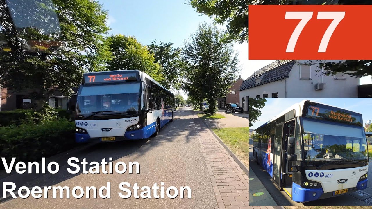Arriva lijn 77: Venlo Station - Roermond Station | Arriva Limburg | Arriva 9001 | 2024