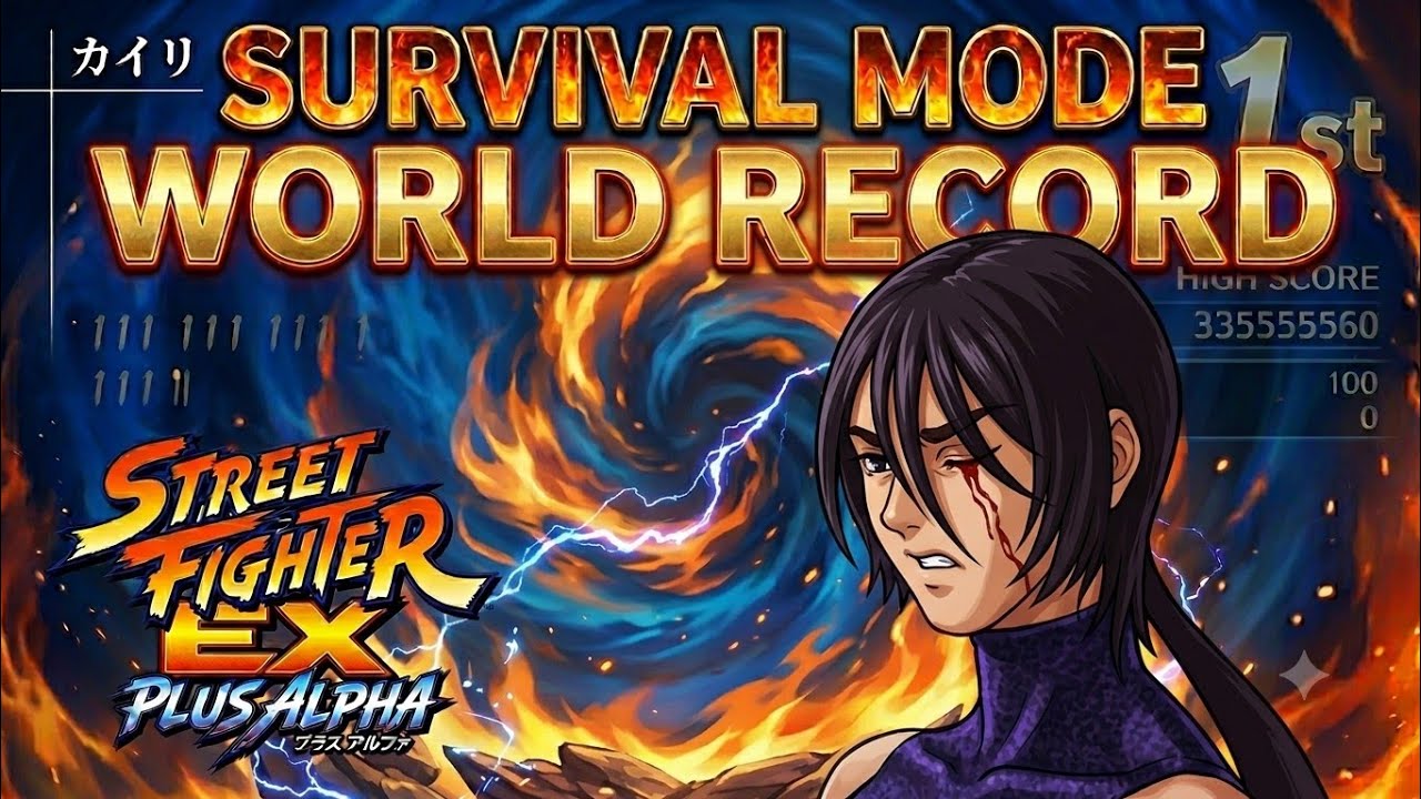PSX Longplay Street Fighter EX Plus Alpha Kairi Survival Record