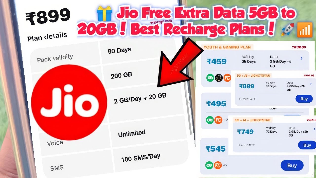 🎁 𝗝𝗶𝗼 𝗙𝗿𝗲𝗲 𝗘𝘅𝘁𝗿𝗮 𝗗𝗮𝘁𝗮 𝟱𝗚𝗕 𝘁𝗼 𝟮𝟬𝗚𝗕! 𝗕𝗲𝘀𝘁 𝗥𝗲𝗰𝗵𝗮𝗿𝗴𝗲 𝗣𝗹𝗮𝗻𝘀! 🚀📶