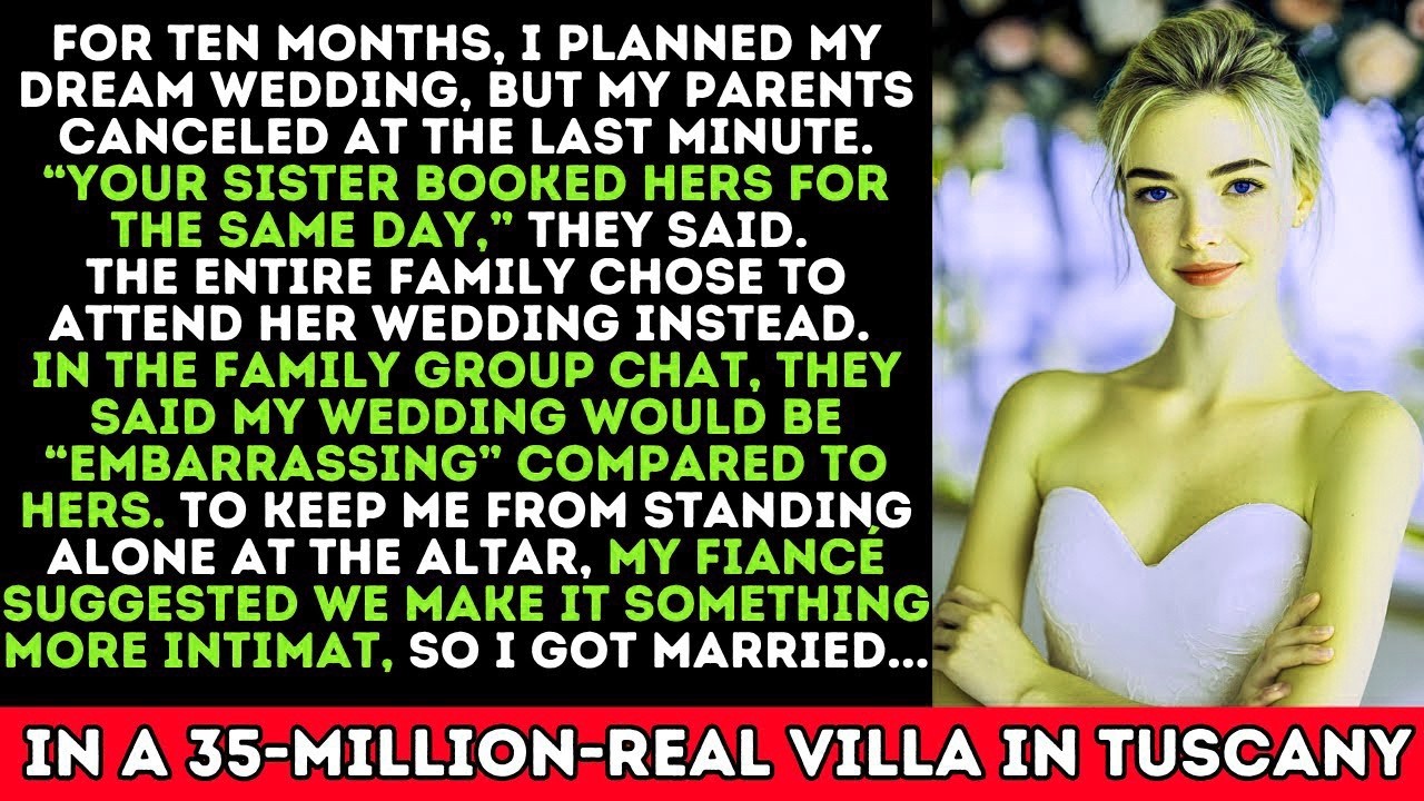 Мои родители предпочли пышную свадьбу моей сестры моей — поэтому я вышла замуж на своей вилле в Т...