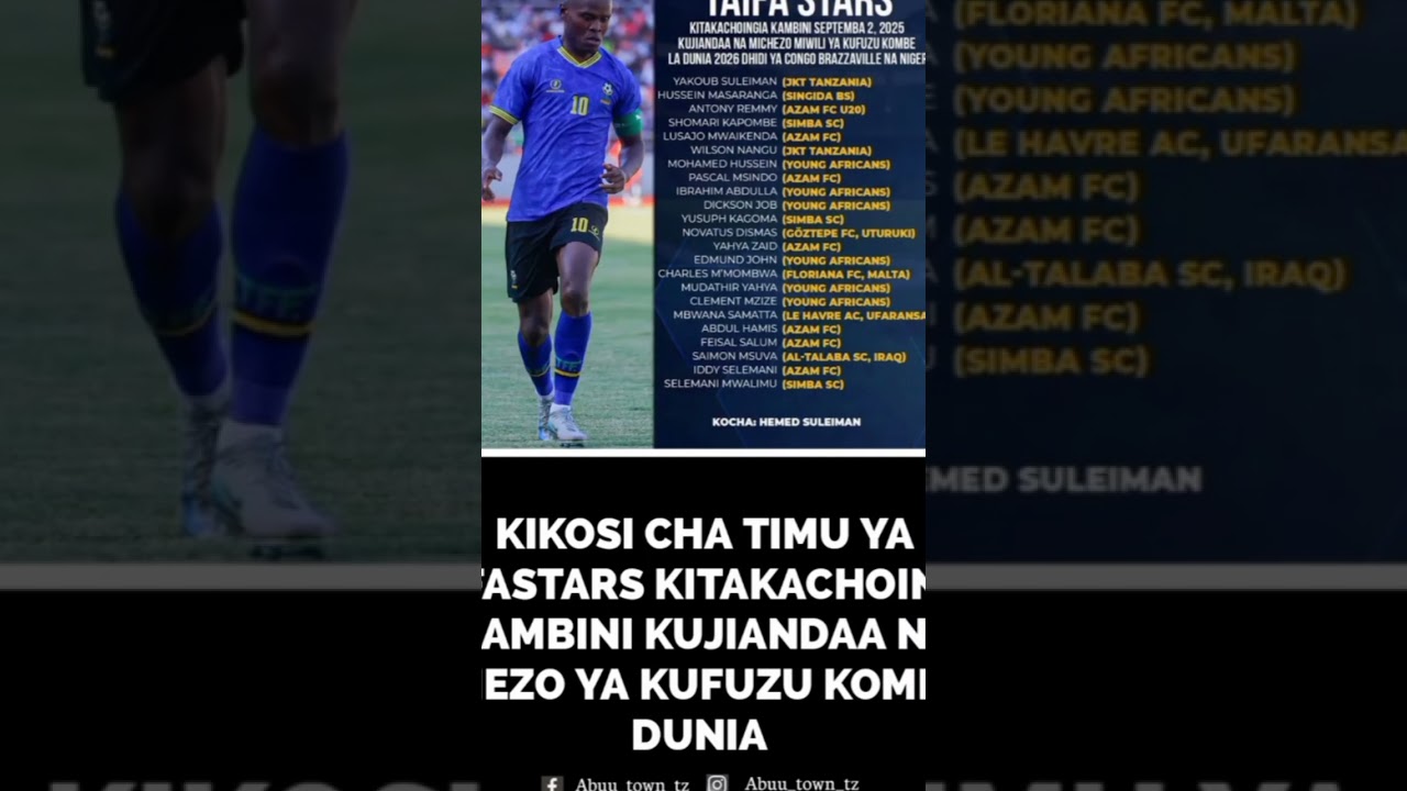 hiki hapa kikosi Cha stars kitakacho ingia kambini kuwania KUFUZU KOMBE la dunia 🥺🥺 TIZAMA