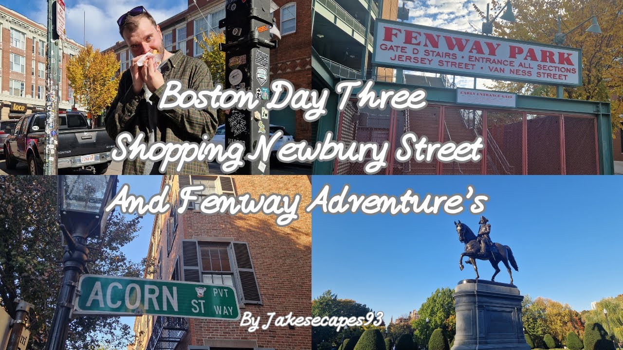 Day Three In Boston Fenway baseball Stadium Tour Acorn Street Public Garden Shopping Newbury Street