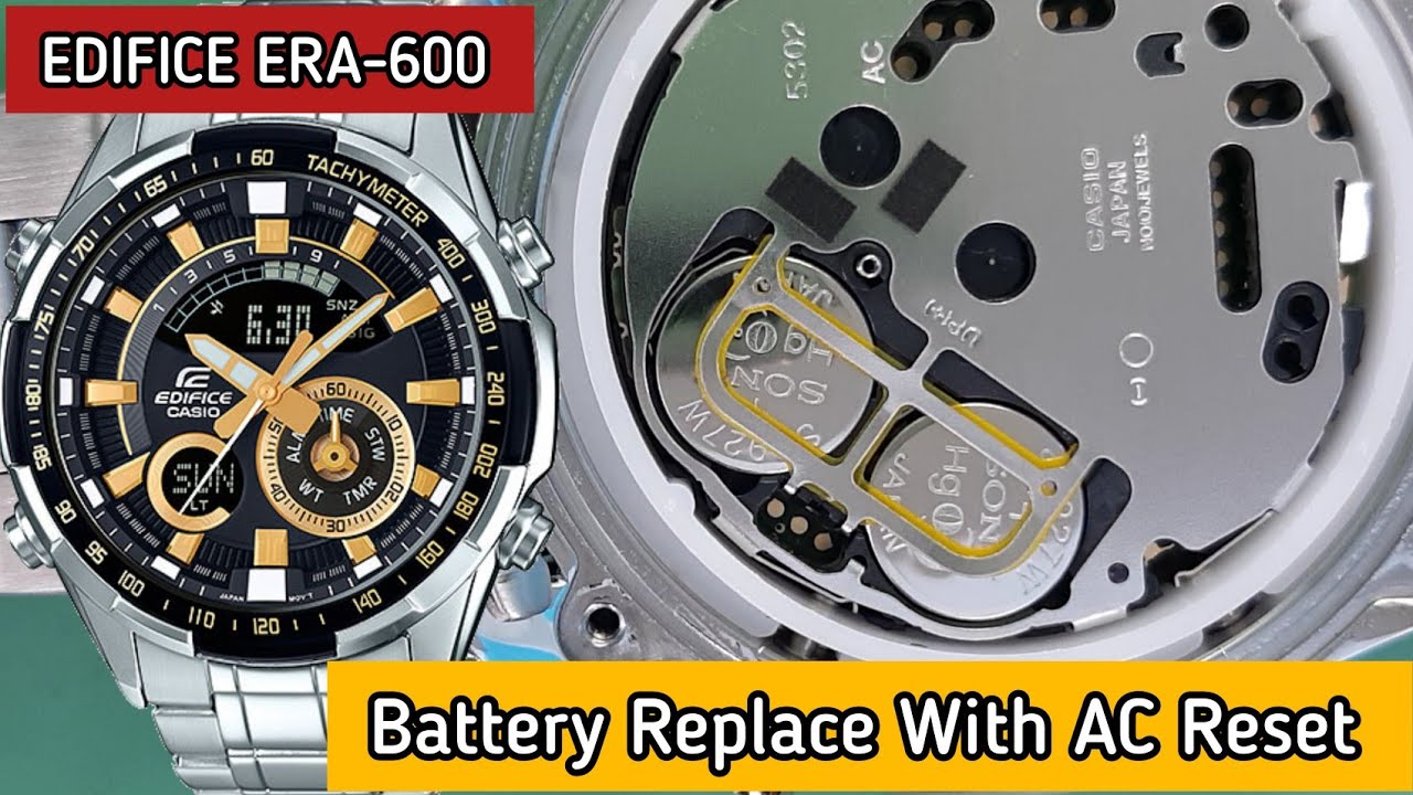How To AC Reset After Battery Replacement Edifice ERA-600 Watch | SolimBD | DIY