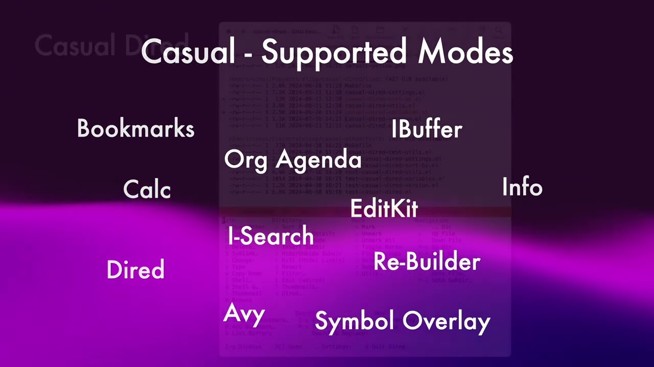 EmacsConf 2024: Re-imagining the Emacs user experience with Casual Suite - Charles Choi