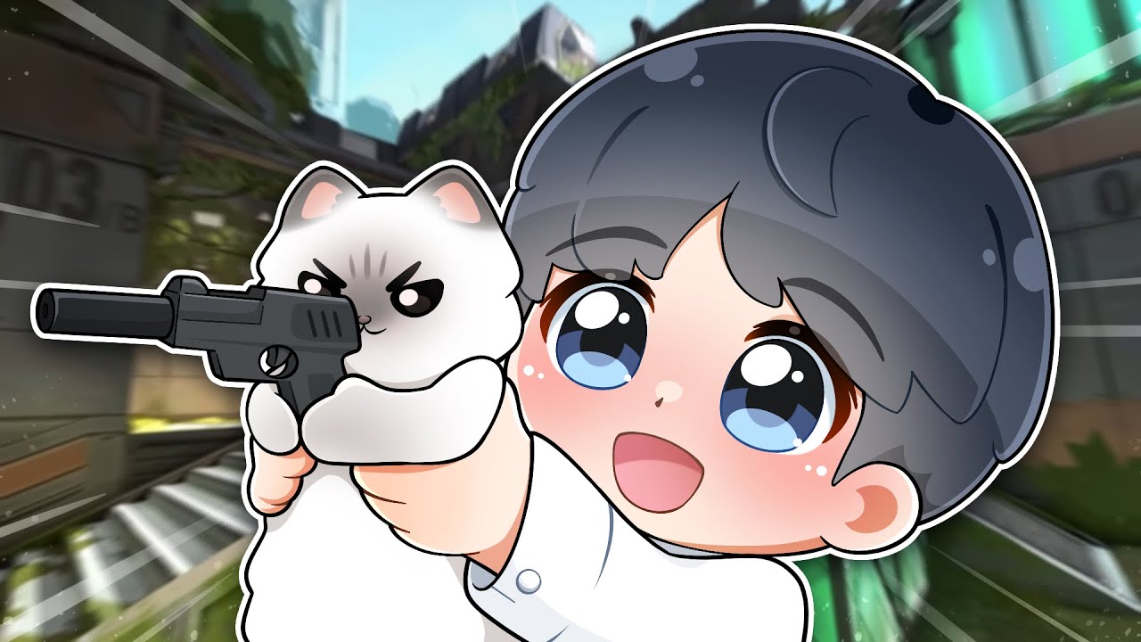 playing Valorant with my cat