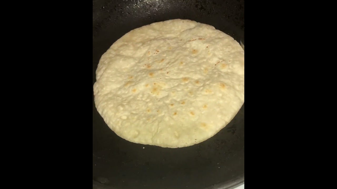 Zero oil breakfast: Flatbread and potato curry 