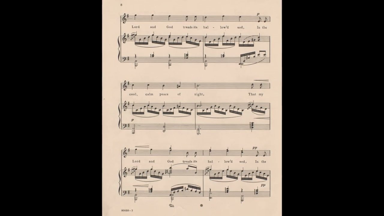 Carl Hahn's, THE GREEN CATHEDRAL - piano accompaniment