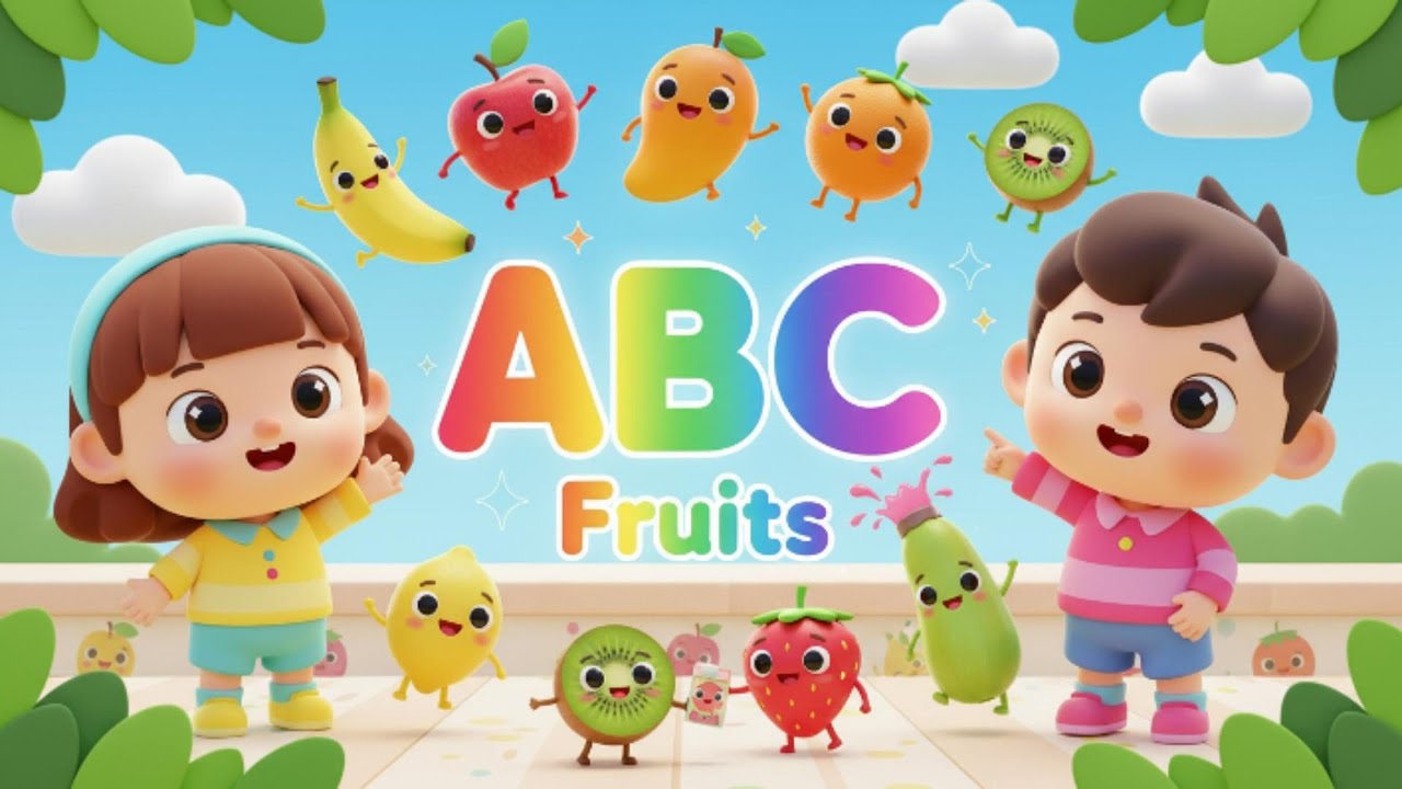 Песенка про фрукты и алфавит 🍎🍌 | Изучаем алфавит от А до Я с помощью фруктов | Обучающая песенка...
