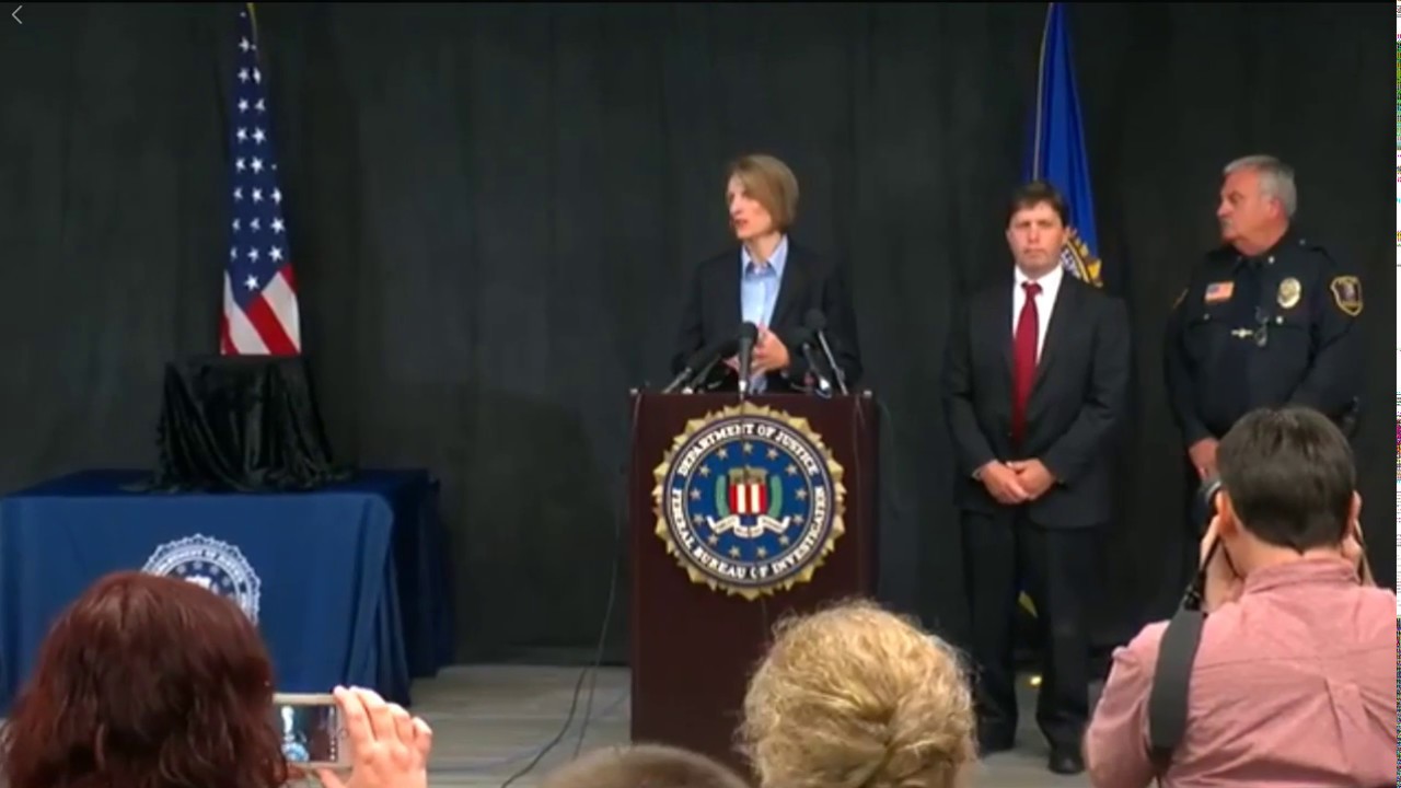 FBI press conference on Michael Shaw Stolen Ruby Slippers from The Wizard of Oz