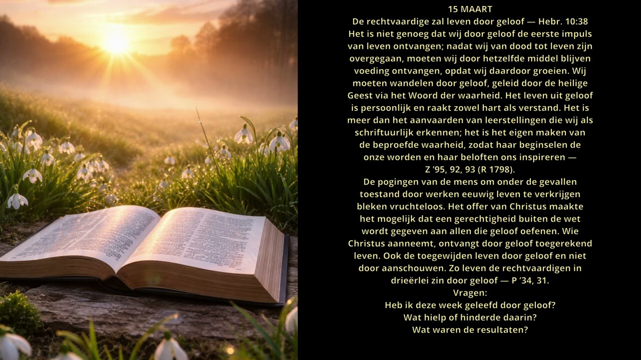 Hemelse Manna - 15 Maart