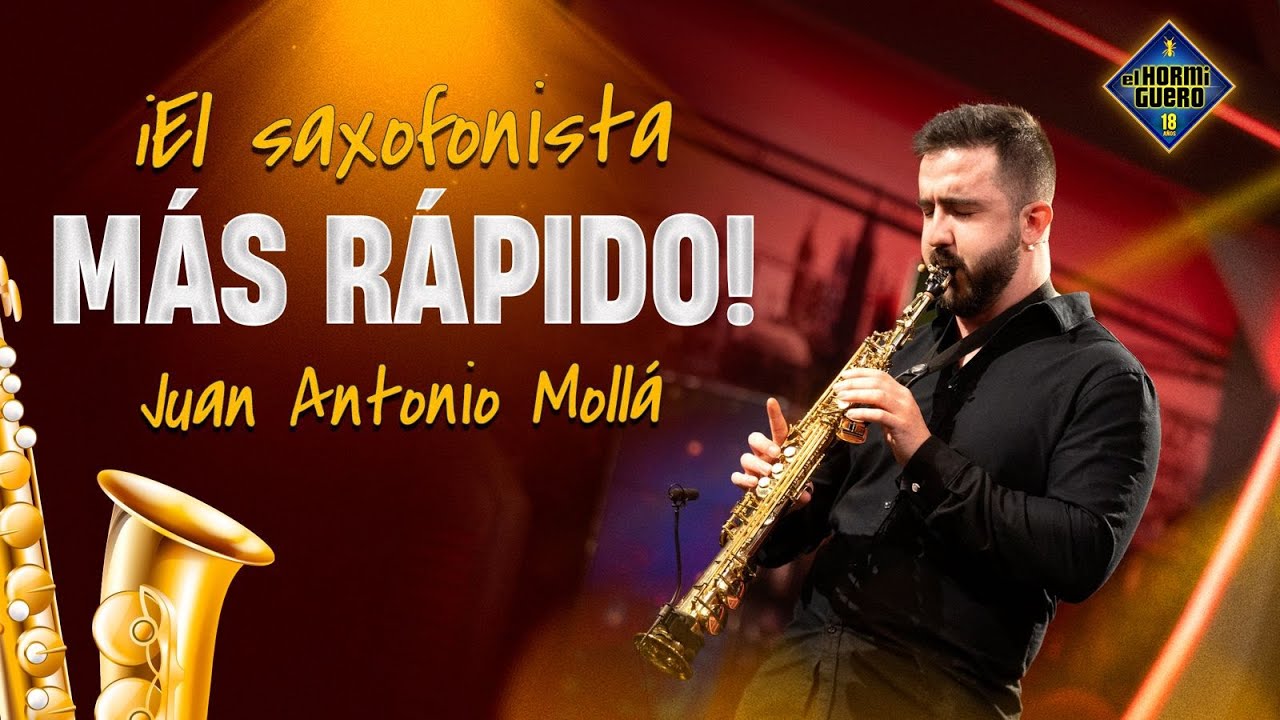 Juan Antonio Mollá nos hace una demostración de su habilidad tocando el saxofón - El Hormiguero