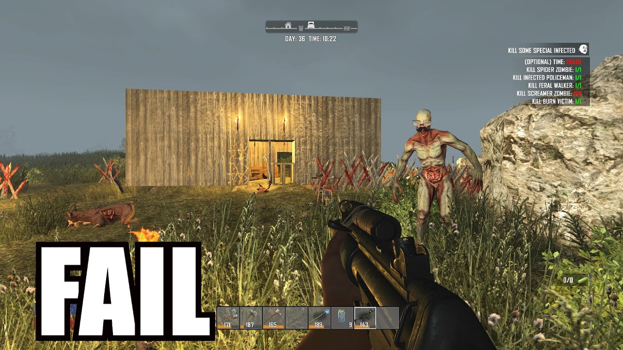 7 Days to Die PS4 How to Fail on SOLO "7 Day Horde Destroys My Base" - 7 Days to Die PS4 Gameplay