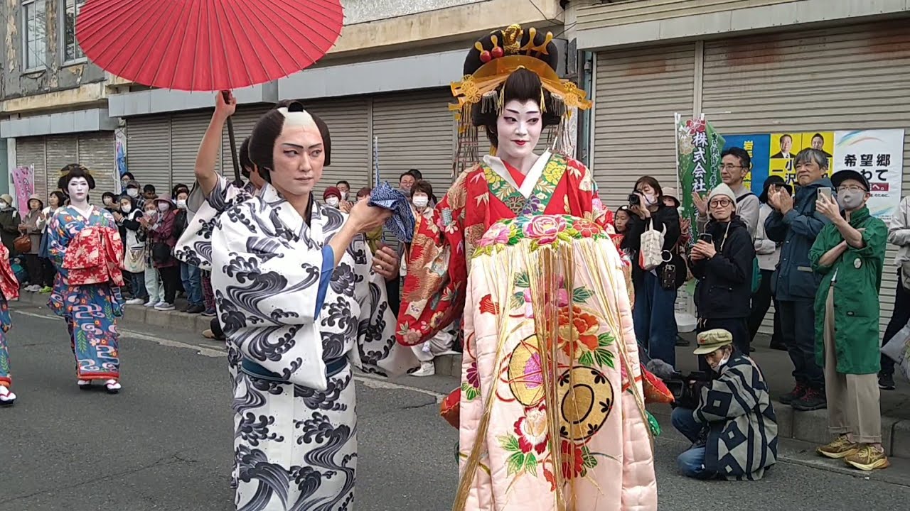 2025・4月26日・岩手県北上市・花魁道中・令和7年度「春の諏訪町祭り」・おいらん道中桜絵巻