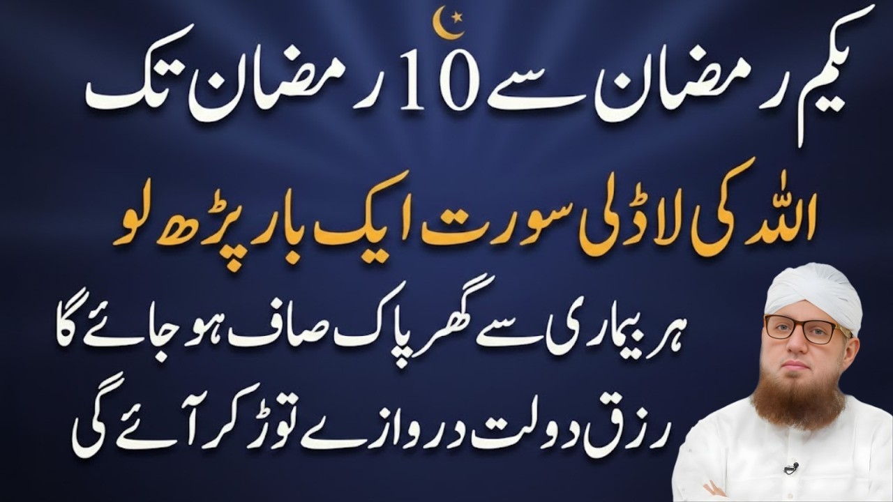 1–10 Ramzan Ka Khas Wazifa | Allah Ki Laadli Surah Se Har Mushkil Ka Hal | Abdul Habib Attari