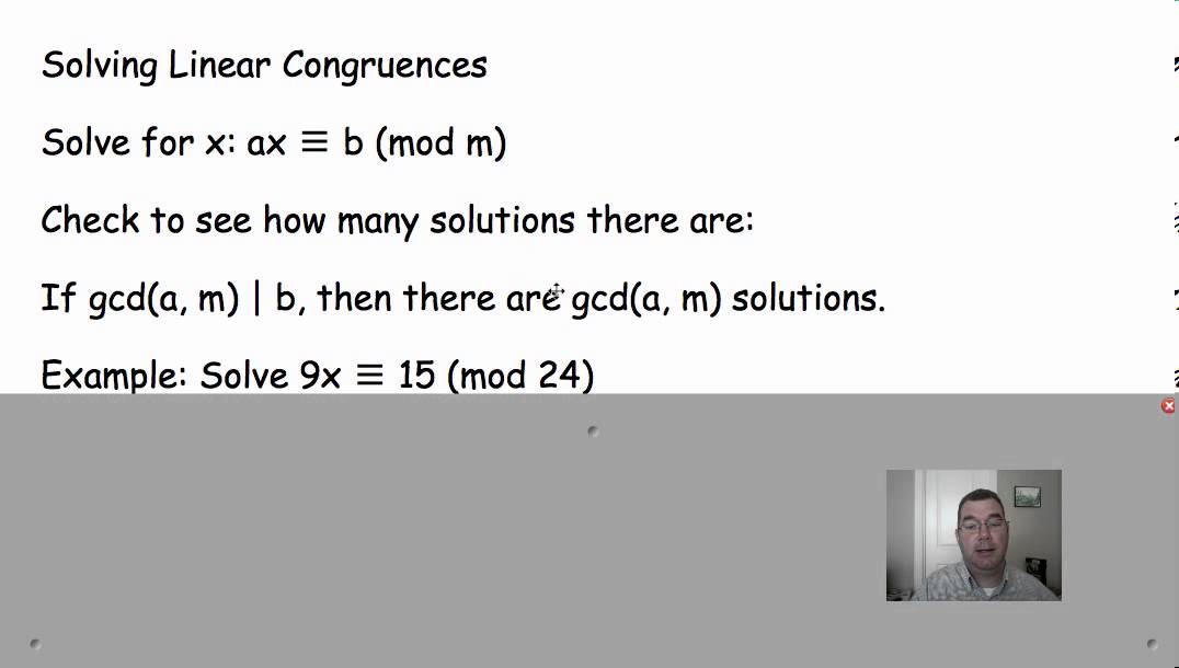 Linear Congruences