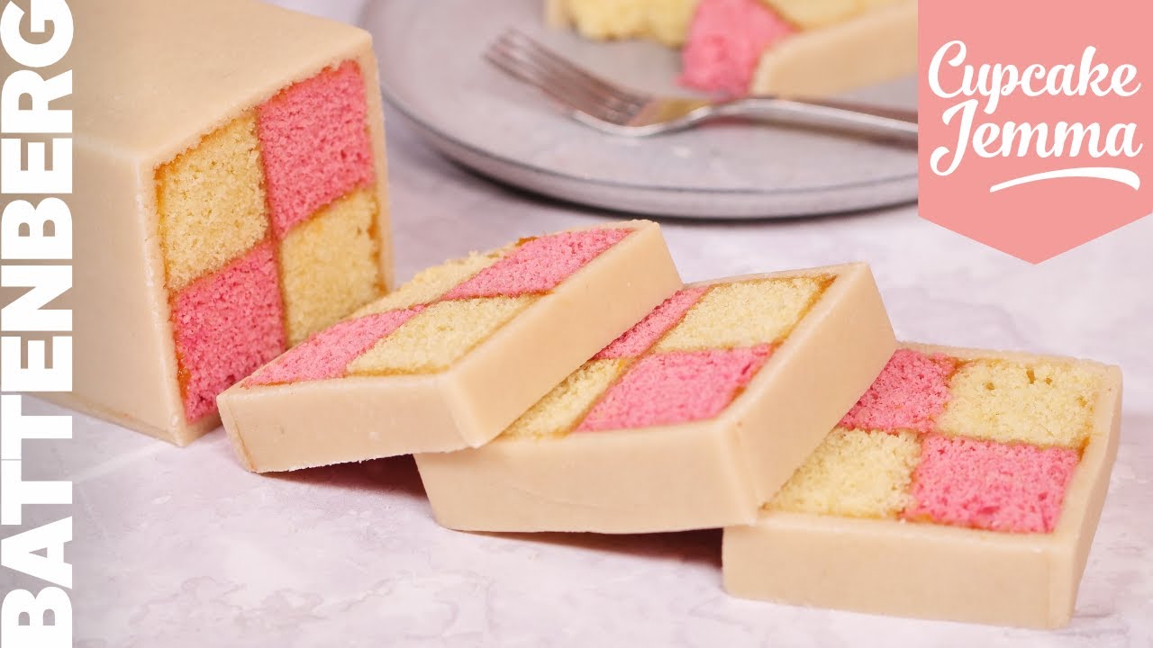 Classic Battenberg Cake Recipe Tutorial | Cupcake Jemma