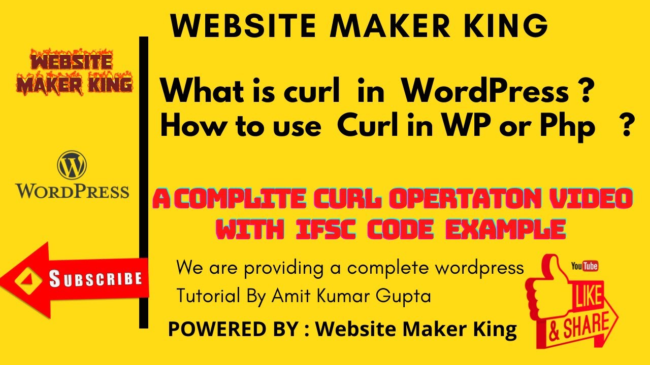 What is Curl In WordPress ? | How to use curl operation in WP and PHP ? Curl Logic  with example #wp