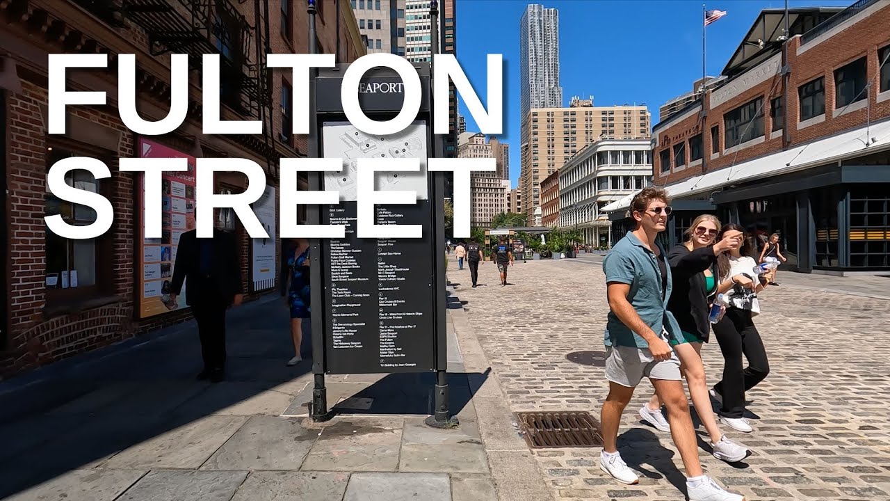 NEW YORK CITY Walking Tour [4K] FULTON STREET