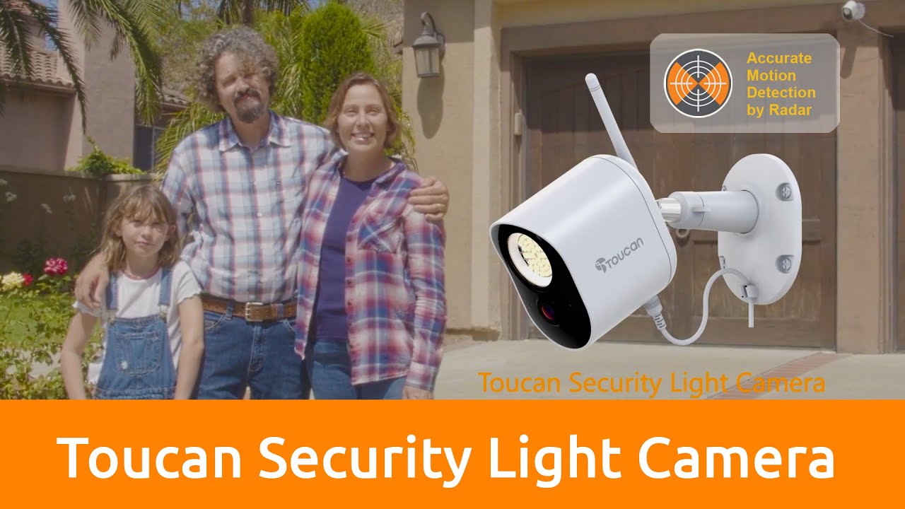 Toucan Security Light Camera with Radar Motion Detection