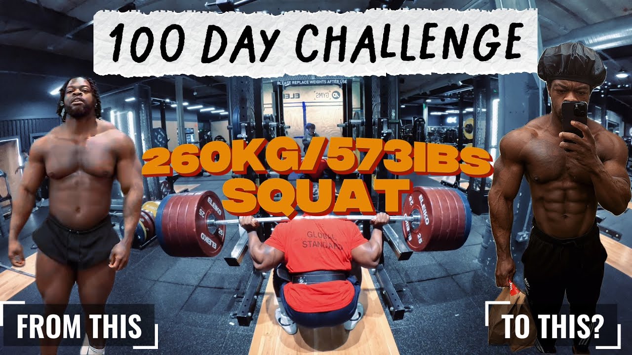 100 Day Challenge| Day 10 Legs  & Shoulders| 🔥260kg squat😱😳