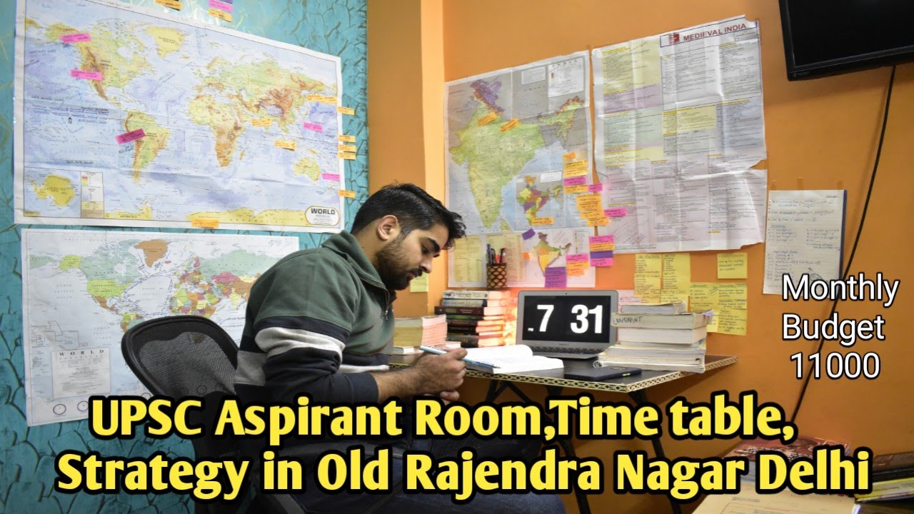UPSC Aspirant Room,Time table,Strategy in Old Rajendra Nagar Delhi|IAS Students Life in Delhi