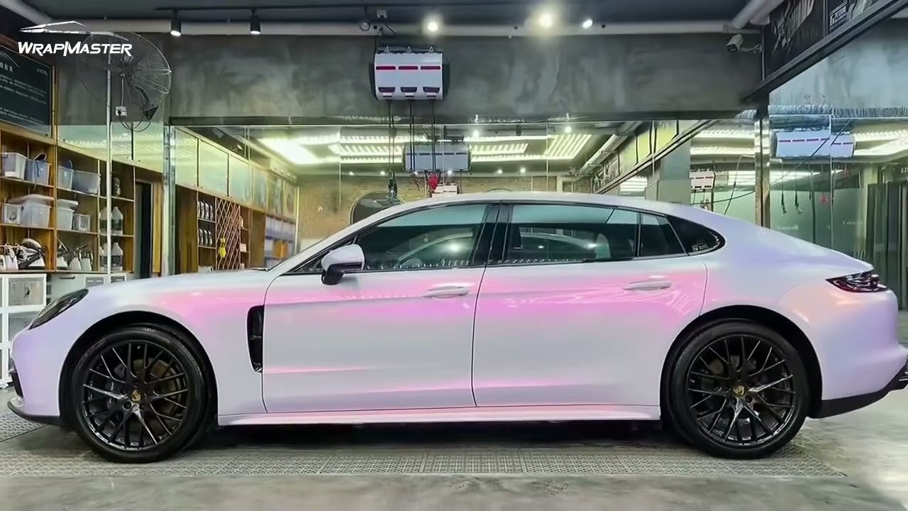 #pet#wrapmaster #auto #auto #wrap #PET Chamelon Pink Car Wrap Vinyl Sticker