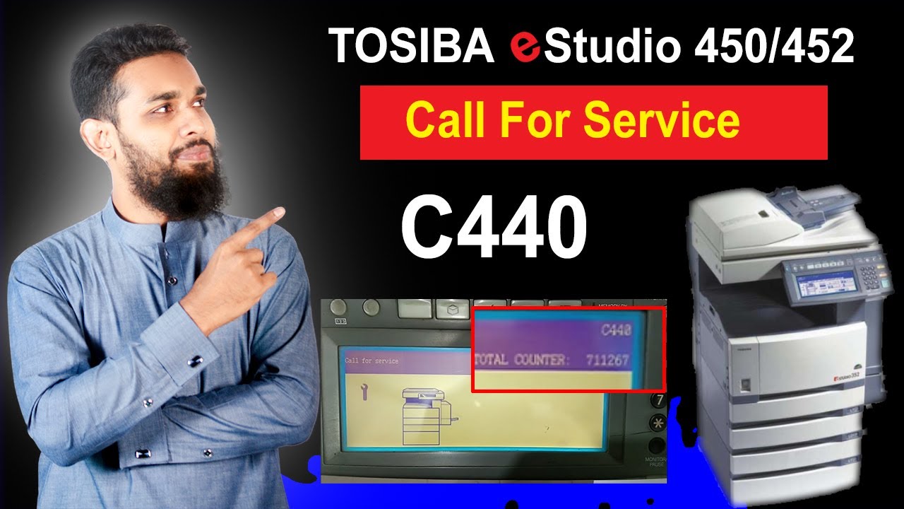 c440 error code reset Tosiba estudio 450/ 452/ 282/ 355